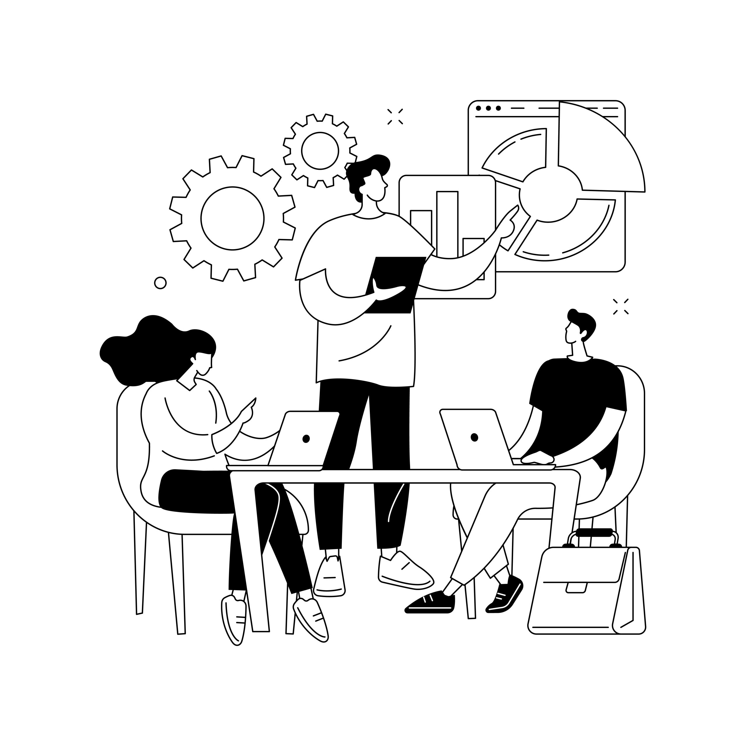 Workplace culture abstract concept vector illustration